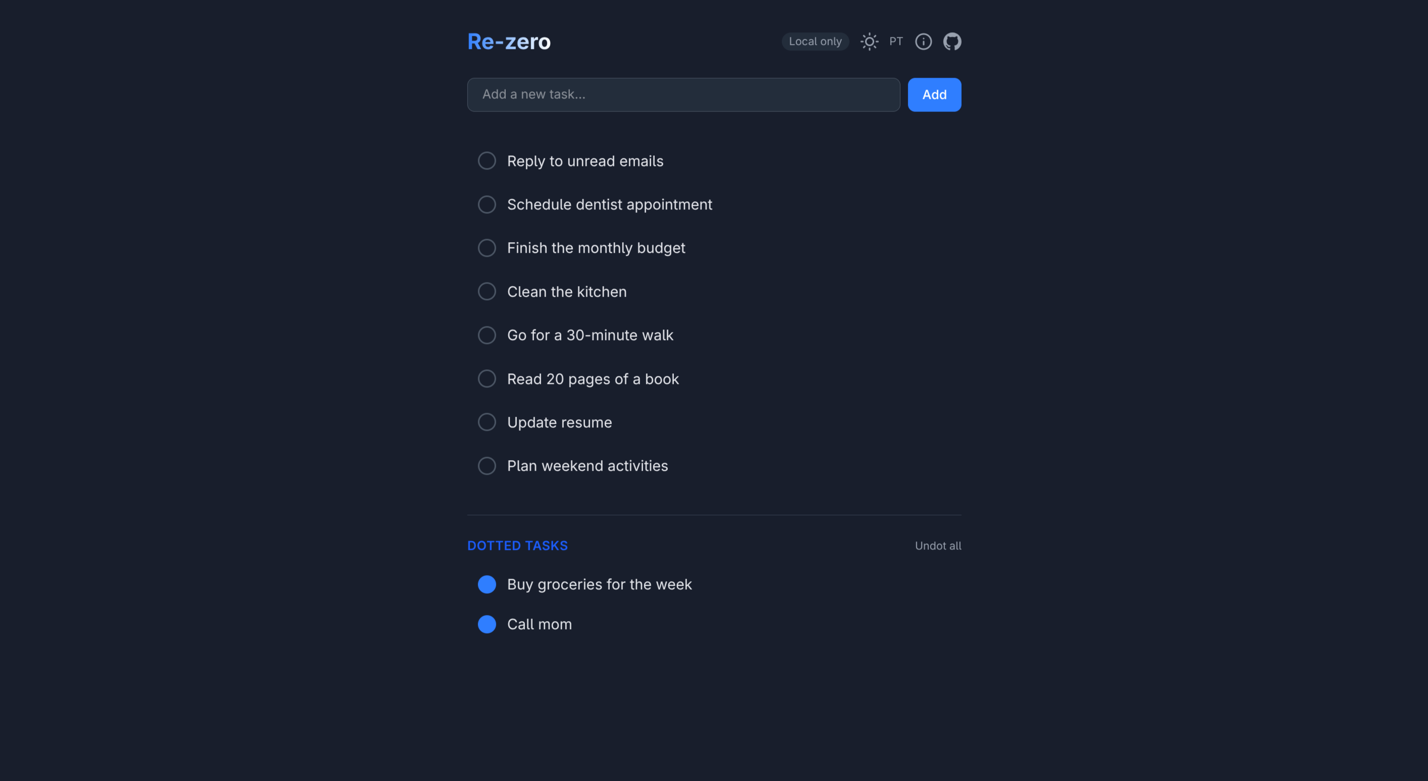 Re-zero desktop dark theme